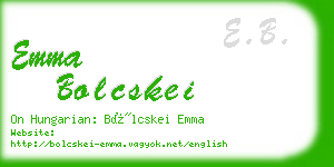 emma bolcskei business card